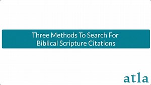 Three Methods To Search For Biblical Scripture Citations