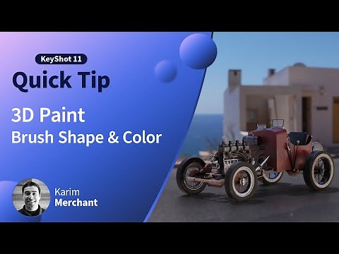 KeyShot Quick Tip - 3D Paint Brush Shape & Color