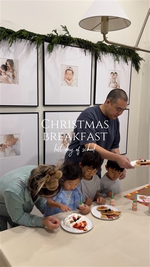 Jamie Yang on Instagram: "WE ARE SO EXCITED for winter break so to kick it off, made a sweet Christmas breakfast for them, they loved it! 🎉❄️ SAVE this if you wanted to make it this week! 🎄 Hubs and I LOVEEEE breaks… summer break, winter breaks, etc. Just love not having to be on strict schedules… to be with our kiddos & slow down time making core memories with our family🥹 something we know as our kiddos grow up our holidays might look different, so cherishing every second now. We hope this w