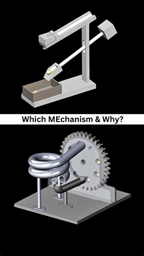 Cam vs Gear Mechanism – Which One is Better? || Cam & Follower vs Gear System #cad #3d #shorts