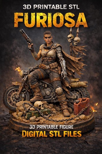 Post Apocalyptic Warrior Woman 3D Printable STL | Desert Survivor Figure | 3D Print Collectible Statue - Etsy