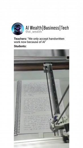 Ai l Business l Technology | A robot that writes in cursive handwriting is indeed an interesting and innovative technological example. This robot could have an... | Instagram