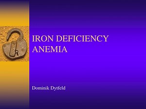 IRON DEFICIENCY ANEMIA - SlideServe