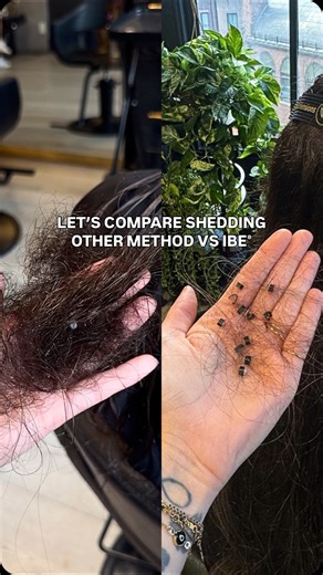 Ashley Silvano | Boston Hair Extensions on Instagram: "She’s back! Seven weeks of wear with a beautiful, healthy grow out and a minimal amount of shedding. Originally, her hair extensions were installed elsewhere and the beads were put in way too tight with far too much hair per bead. This caused a lot of her hair to pull out at the root whenever she moved her hair. After changing her hair extension method to IBE, she was able to comfortably and safely wear her extensions for seven weeks without