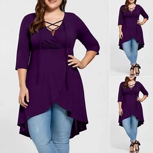 183K views · 652 reactions | Plus Size Lace Up High Low Hem Top Only $9 ! Shop Now : https://goo.gl/u8M1kD | Rosewholesale | Facebook