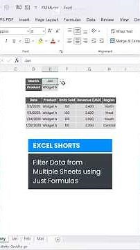 Excel Hack: Filter Data from Multiple Sheets—No VBA Needed! #ExcelTips #DynamicDashboard