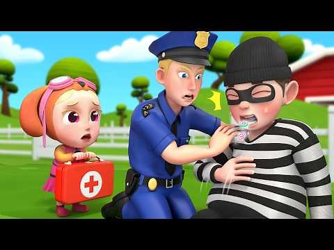 Help! The Thief Is Choking | Police Officer Rescue Song | Sheriff Zozo - Kids Songs & Cartoons
