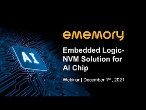Webinar | eMemory's Embedded Logic-NVM Solution for AI Chip