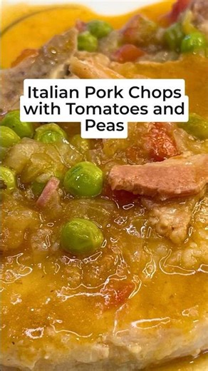 Pork Chops with Tomatoes & Peas | So Much Flavor!