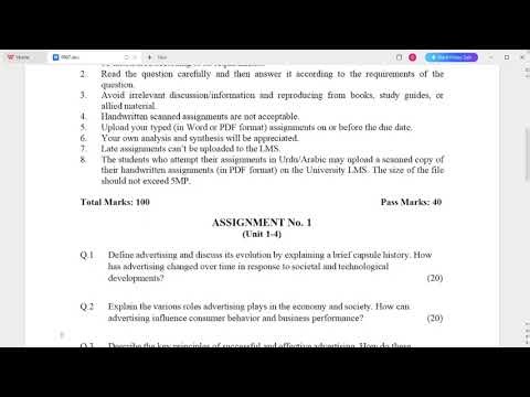 967 Assignment Question Paper | Allama Iqbal Open University Autumn Semester 2025