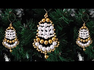 ❤️DIY CHRISTMAS BELL ORNAMENTS ❤️BEADED BELL