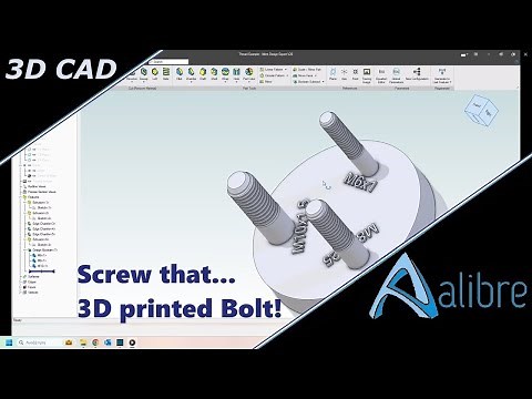 Alibre Design Tips and Trick OVA: Threads Anew... way to make them for 3D printing!