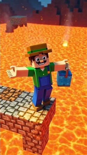 Why You Should NEVER "Lava Jump" Alone... 💀🔥#shorts #shortsfeed #minecraft #story