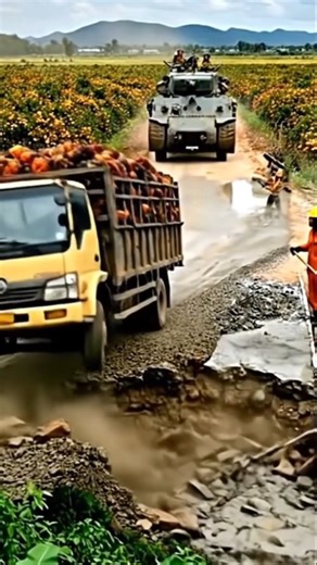 Truck Falls into Massive Sinkhole 😱 | Viral Shorts #shorts
