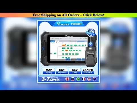 VDIAGTOOL VD80 BT Automotive Scanner Car Diagnostic Tools Topology Map Bidirectional Coding ECU