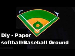 How to make a paper Softball/Baseball ground || Diy Softball/Baseball ground