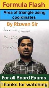 Formula Flash ⚡ | Area Using Coordinates 📐 | 1 Minute Math Trick | Hindi + English#maths #area
