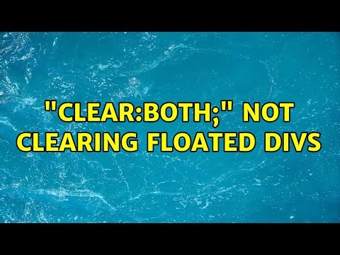 "Clear:Both;" not clearing floated divs