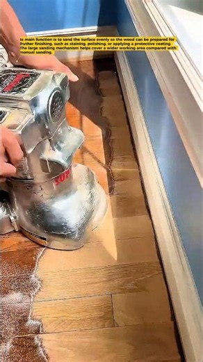 Old-School Floor Sander in Action – Powerful Wood Floor Restoration Technique.