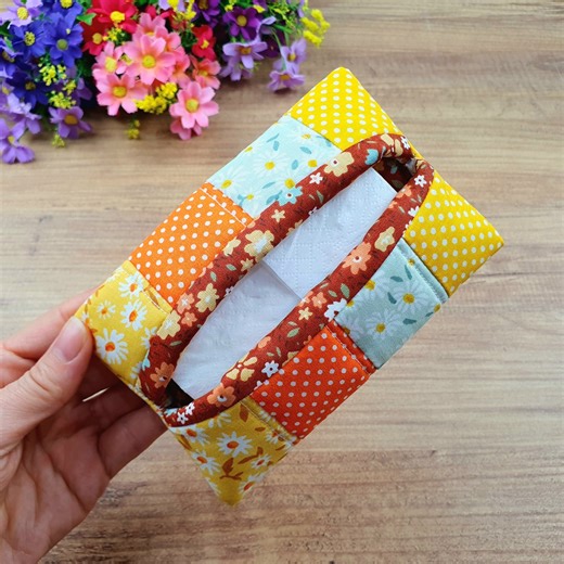 141K views · 1K reactions | The Cutest DIY You’ll Make This Week: Quilted Tissue Holder  | DIY Vakti | Facebook