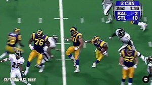 40K views · 2.4K reactions | On this date in 1999, an undrafted QB named Kurt Warner made his 1st career start for the #Rams. He threw for 309 yards & 3 TDs in a 27-10 win over the Ravens... 'The Greatest Show On Turf' was born  ( @nflthrowback) | Los Angeles Rams on CBS Sports | Facebook