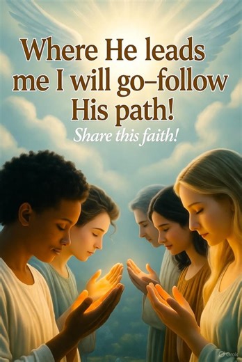 16K views · 483 reactions | Where He leads me I will go—follow His path!  Share this faith! #HymnswithSAF #FollowHisLead #ChristianMusic #Worship #FaithJourney #FaithCommunity #HymnOfObedience #ThursdayWorship | SAF Hymns & Worship | Facebook