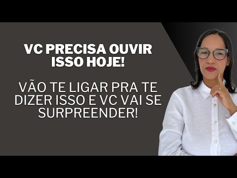 AO VIVO: Vc precisa ouvir isso hoje, vão te ligar e te dizer isso e vc vai se surpreender!