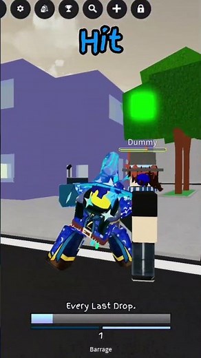 my custom barrage move in Roblox jjs #jjs #roblox
