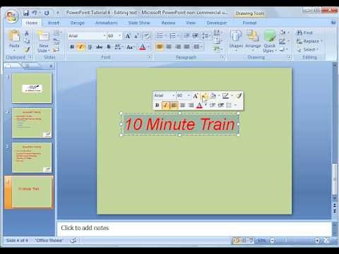 PowerPoint 2007 Tutorial 4: Formatting