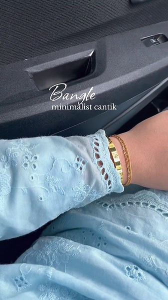 Cantik gila simple 🫶🏻 #bangle #gelangtitanium #gelangtitaniumantikarat #banglebracelets