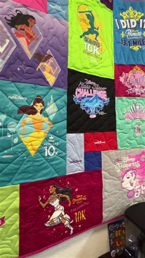 It's Monday: T-Quilts In the Shop No.27: runDisney Princess T-shirt Quilt #shorts
