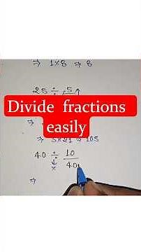 Fraction Division Made Simple ||Multiply by Reciprocal Method #fraction #division #simple #easy