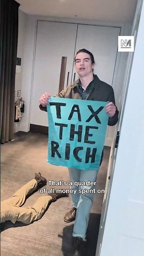 Wealth Tax Protestors Disrupt Employment Minister on Panel