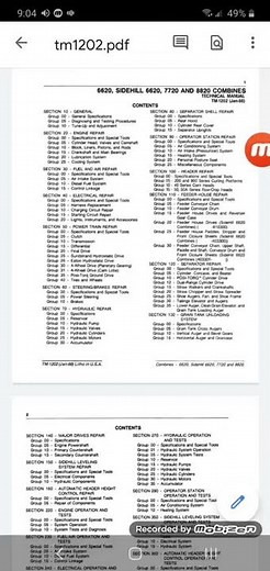 John Deere 6620 7720 8820 Combine Technical Service Repair Manual TM1202 CD