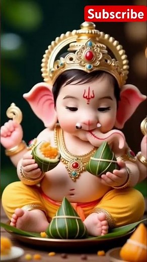 Ganesh Enjoying Tasty Modak! #trending #cartoon #hindugod #youtubeshorts #modak #tasty #food #yummy