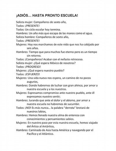 CREA / 🎓 Despedida a la Escuela – Poema Coral para Graduación de Primaria #clases #escuela