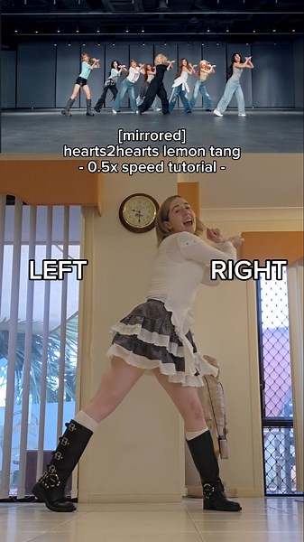 [mirrored] h2h - lemon tang tutorial #hearts2hearts #hearts2heartslemontang #lemontang #kpop #dance
