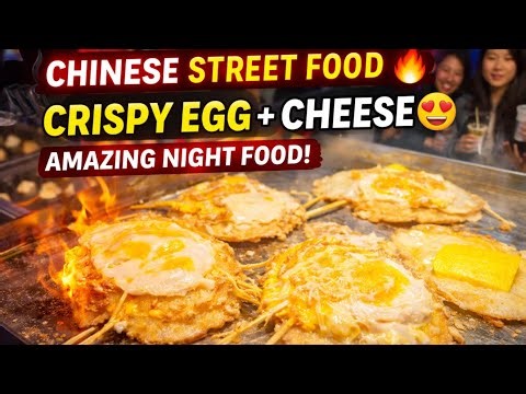 Watch amazing Chinese street food cooking egg grill