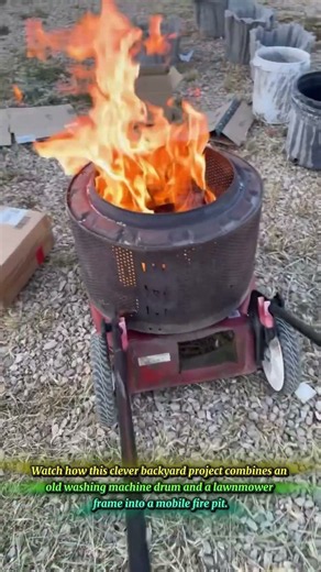 DIY Upcycling: Building A Mobile Fire Pit From A Washing Machine Drum