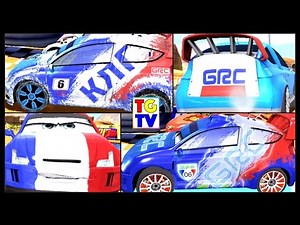 Disney Pixar Cars Raoul 4 Screen Race & Paint Jobs | Cars Fast as Lightning