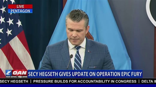 Secretary of War Pete Hegseth says more than 800 U.S. strikes have “completely destroyed” Iran’s defense industrial base, warning Tehran that any further action would be “very, very unwise."Watch OAN on Spectrum and YouTube TV today for more updates.