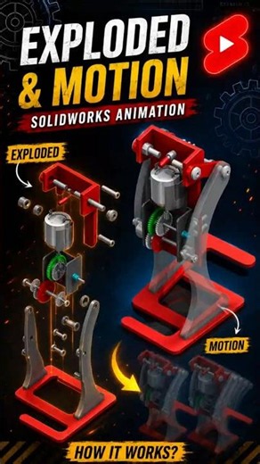 Exploded View + Motion Animation in SolidWorks 🔥 #shorts