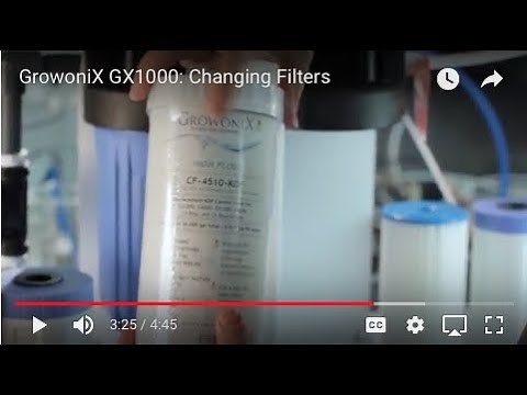 GrowoniX GX1000: Changing Filters