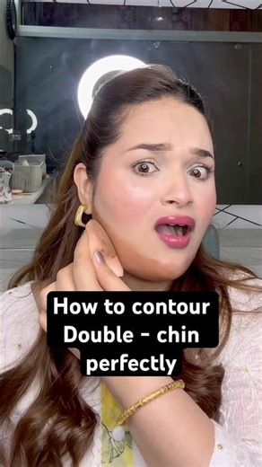 How to contour Double - chin perfectly #tutorial