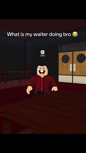 What is this waiter doing 😭 #roblox #fyp #millenialburgerplace | millennial burger