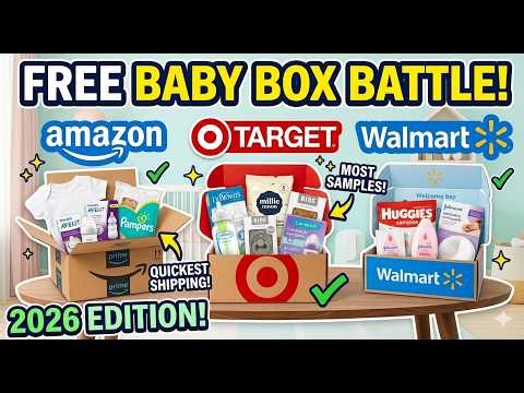 Amazon vs. Target vs. Walmart: Best FREE Baby Registry Boxes 2026!