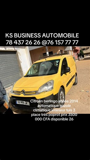#citroën #Visibilité Citroën berlingo année 2014 automatique gazole climatique intérieur tuis 3 place très poprot prix 3500 000 CFA disponible 26#ventedevoiture #creatorsearchinsights