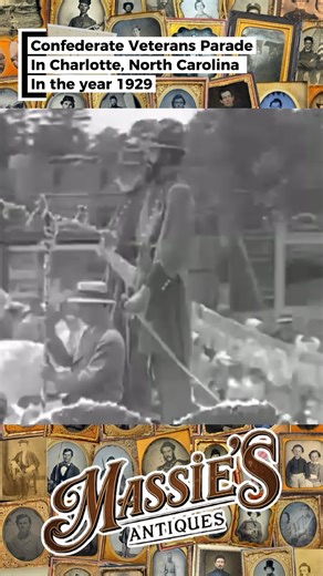 195K views · 6K reactions | Incredible Footage from the 1929 Confederate Veteran parade in Charlotte, North Carolina. In the beginning of the video, you will notice the heads of the United Confederate Veterans at the time. ￼ | Massie's Antiques and Civil War Relics | Facebook