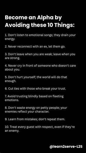 Become an Alpha by Avoiding These 10 Things #quotes #shortsfeed #facts