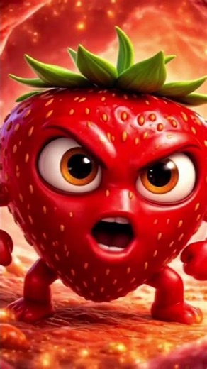 Angry Strawberry Speaks! 🍓😡 #shorts #ai #animation #talkingobjects #fanny